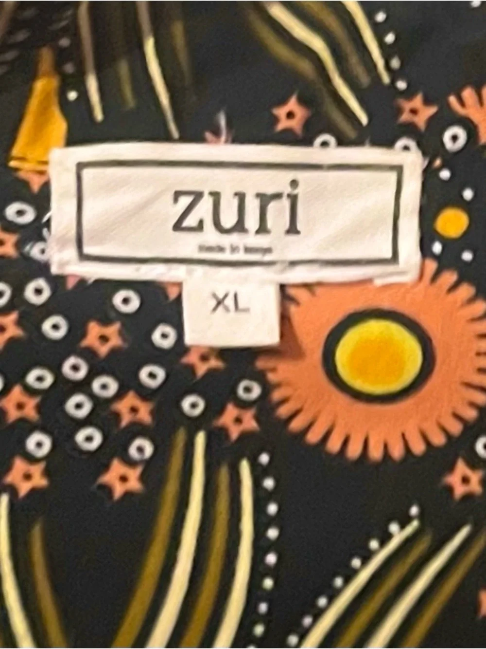 Zuri dress with Yellow & Olive Botanical Print - Picture 3 of 6